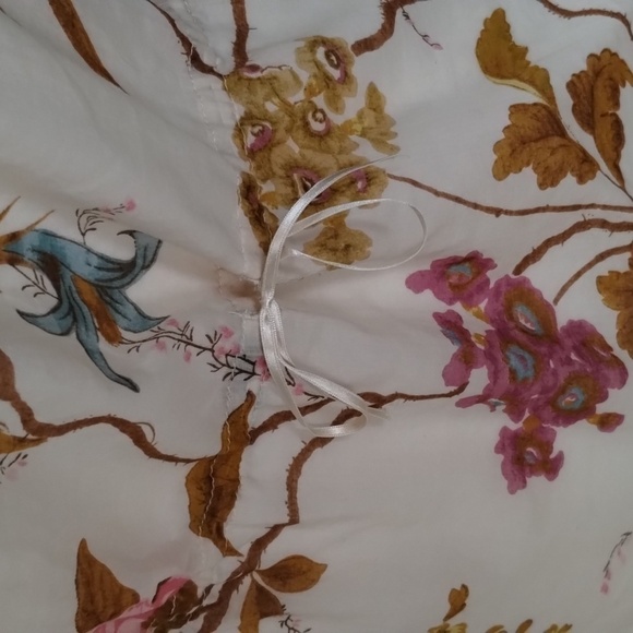 Telluride clothing Co. Women's medium cream floral blouse elbow sleeve - Picture 7 of 11